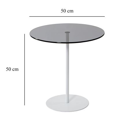 Столик CHILL 50x50 см белый/черный