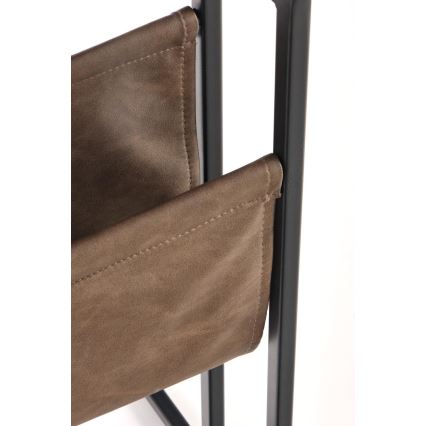 Столик COMPACT 65x47 см черный/коричневый