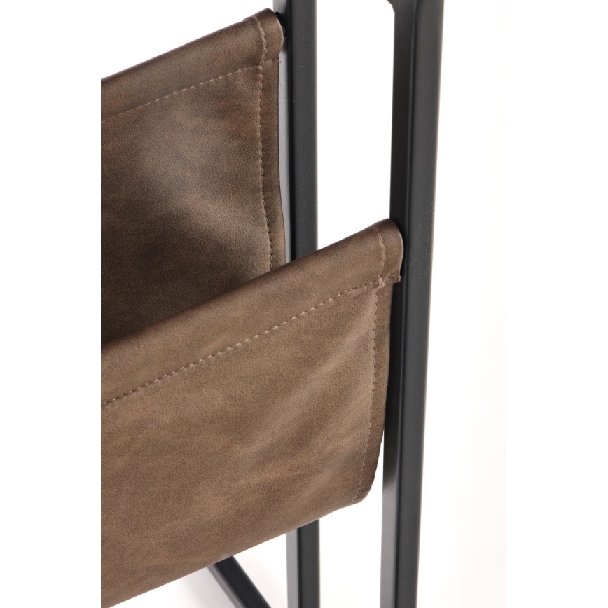 Столик COMPACT 65x47 см черный/коричневый