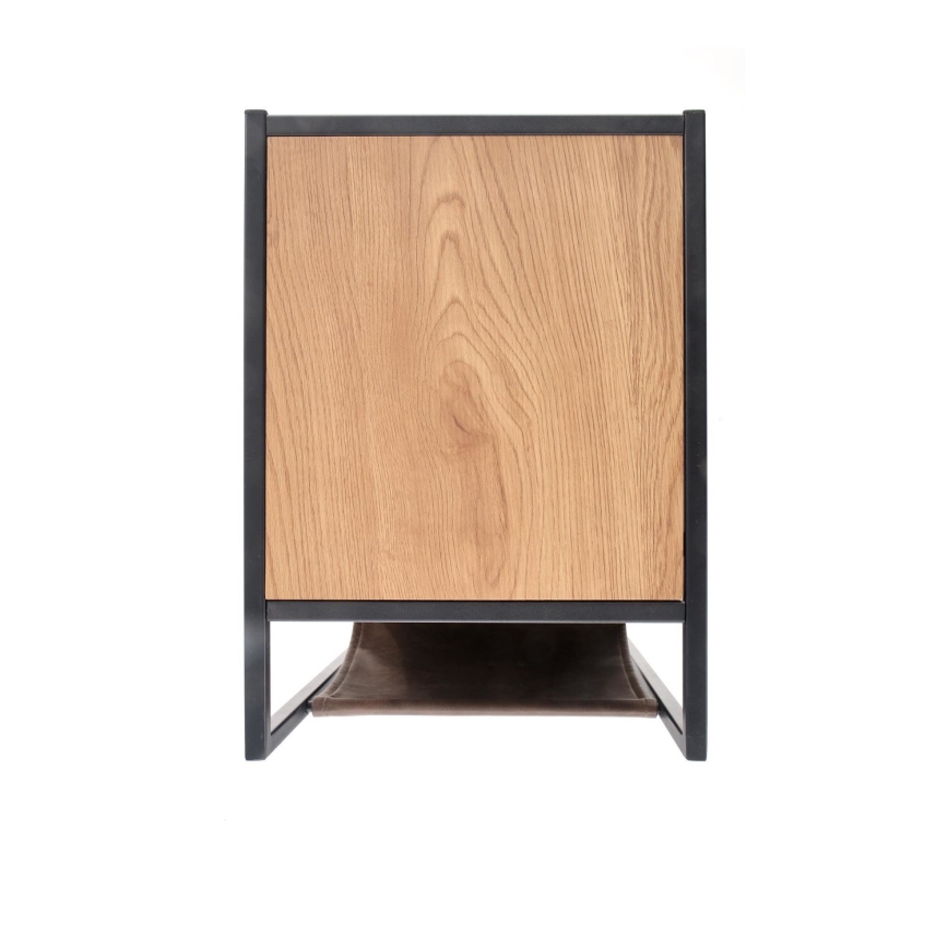 Столик COMPACT 65x47 см черный/коричневый