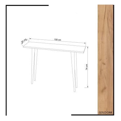 Столик DESIDERO 74x100 см коричневый