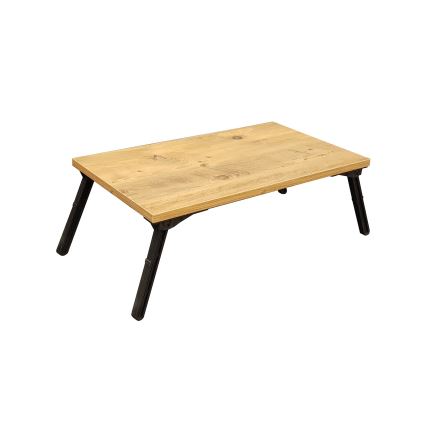 Столик для кровати GUSTO 24,5x60 см бежевый/черный