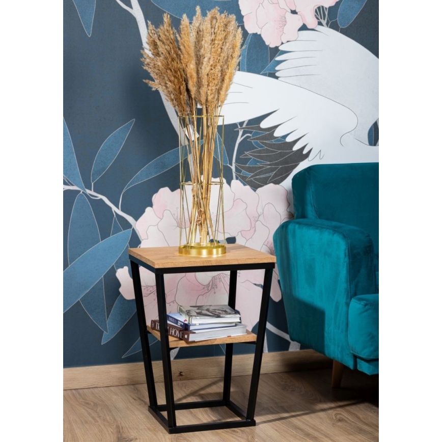 Столик EXPAND 57x40 см черный/коричневый