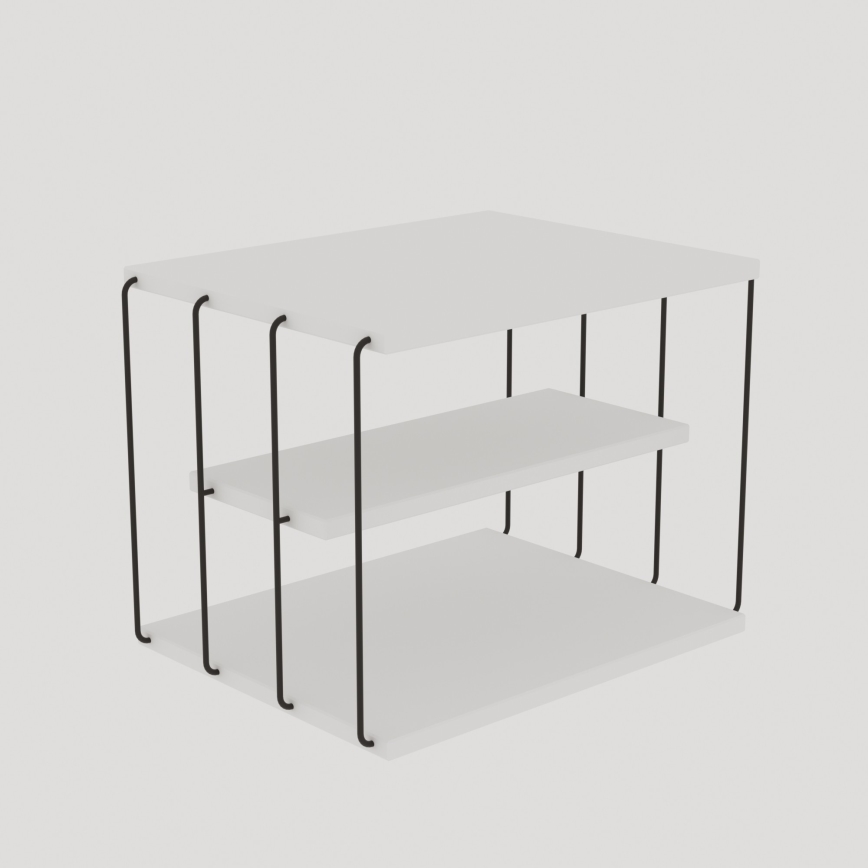 Столик LIFON 40x50 см белый/черный