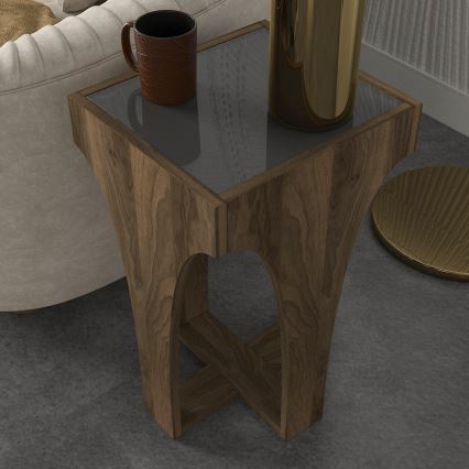 Столик LITUS 58x37 см коричневый