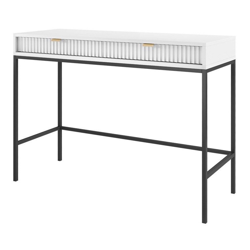 Столик NOVA 77x104 см белый/черный