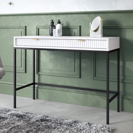 Столик NOVA 77x104 см белый/черный