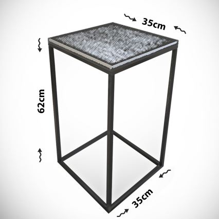 Столик PURE 62x35 см белый/черный