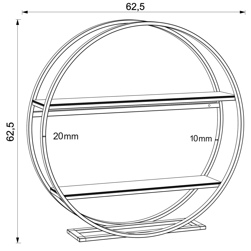 Столик SHELF диаметр 62,5 cm дуб