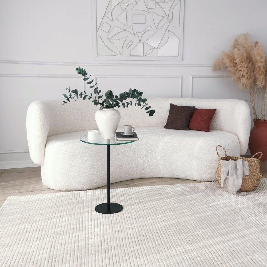 Столик SOCIAL 50x40 см черный/прозрачный