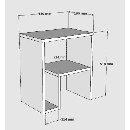 Столик YEPA 52x45 см белый