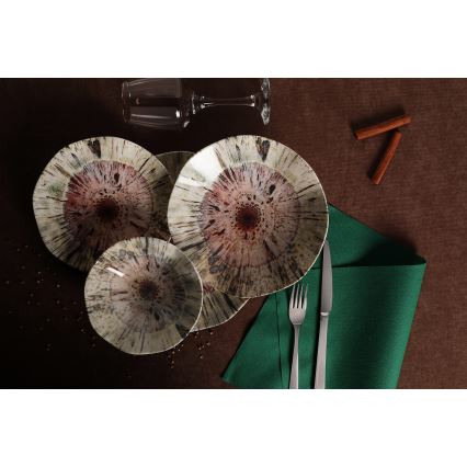 Столовий набір 24 шт. різнокольоровий/порцеляна