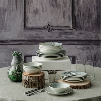 Столовий набір 24 шт. коричневий/порцеляна