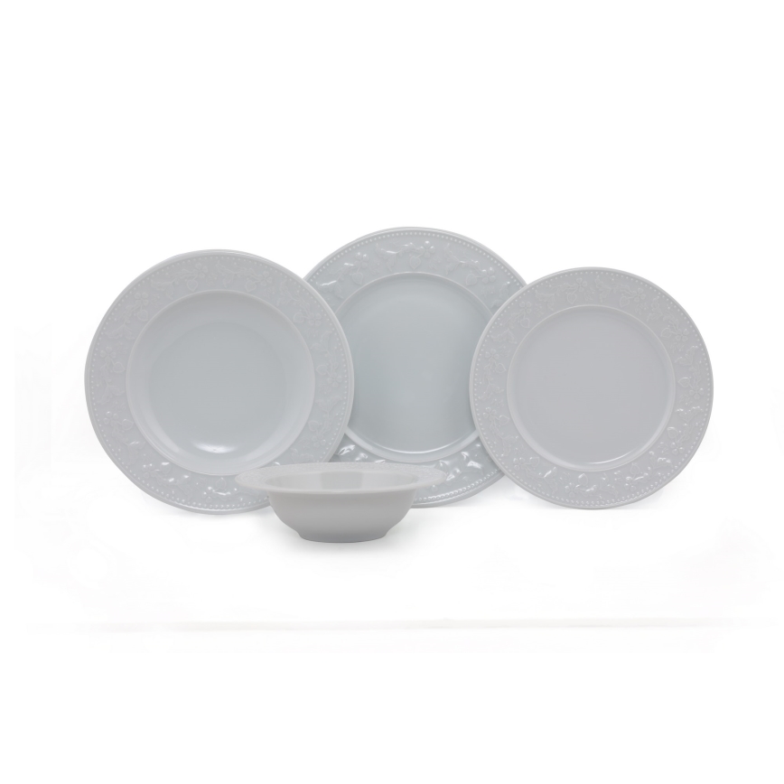 Столовий сервіз 24 шт., білий/фарфор