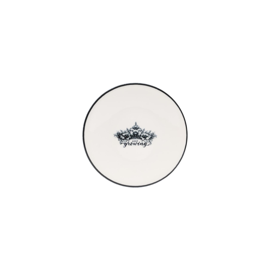 Столовий сервіз 4 шт. чорний/білий/порцеляна