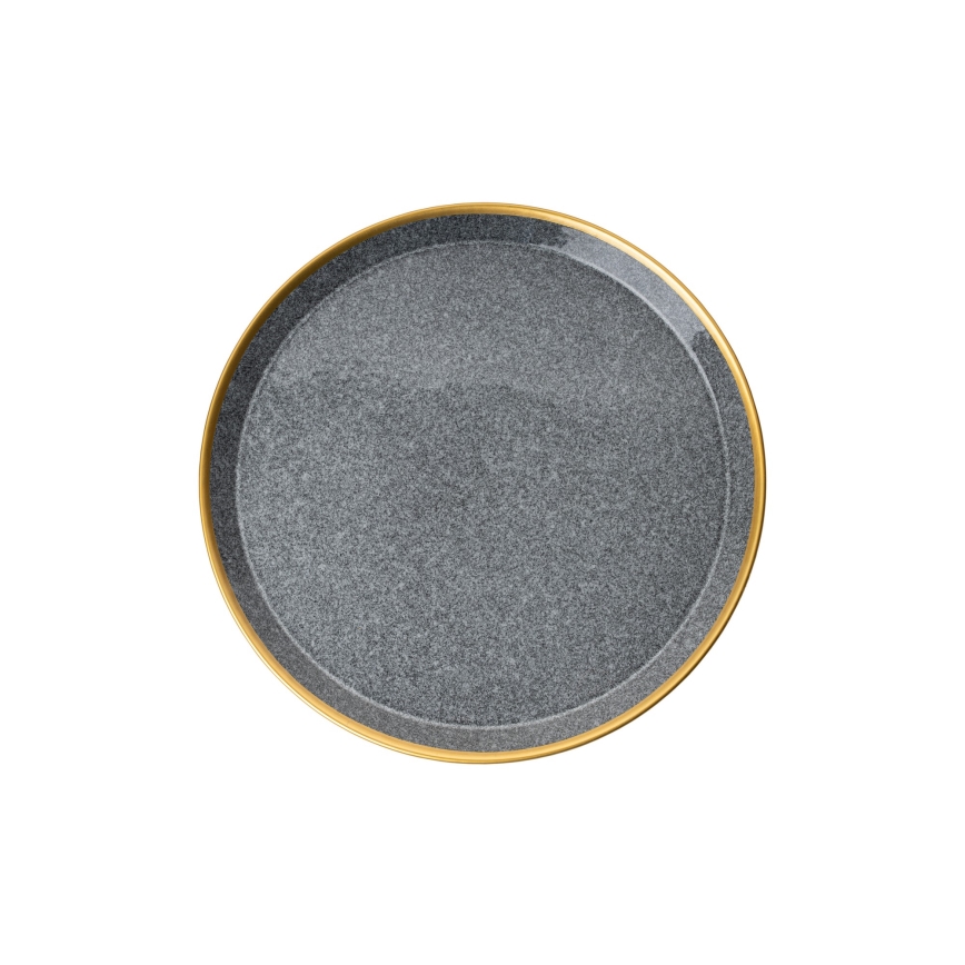 Столовый набор 16 шт. антрацит/золотой/фарфор