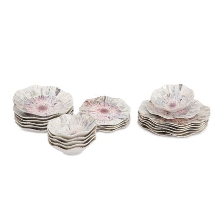 Столовый набор, 24 шт., разноцветный/фарфор