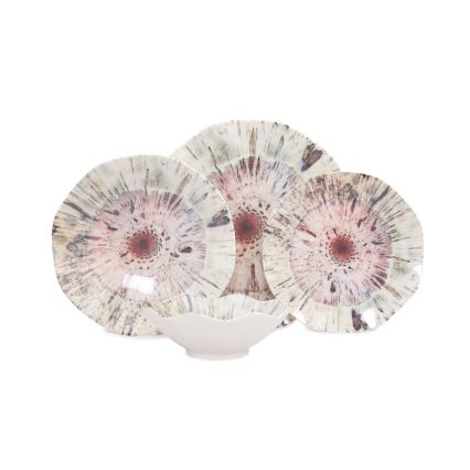 Столовый набор, 24 шт., разноцветный/фарфор