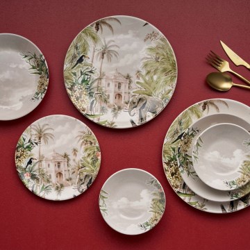 Столовый набор 24 шт. разноцветный/керамика