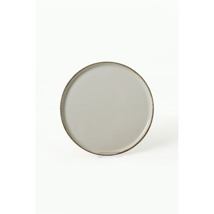 Столовый набор, 24 шт., кремовый/коричневый/керамика