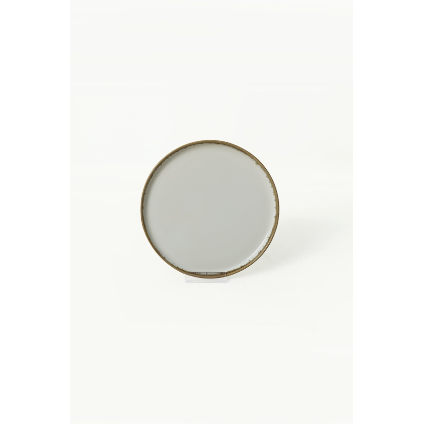 Столовый набор, 24 шт., кремовый/коричневый/керамика