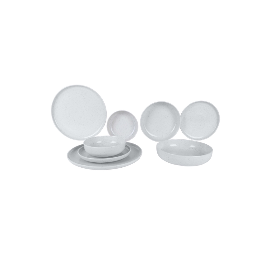 Столовый набор, 8 предметов — бежевый/фарфор