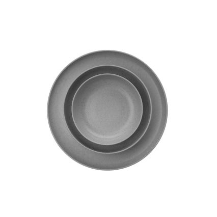 Столовый набор из 12 предметов, серый, фарфор