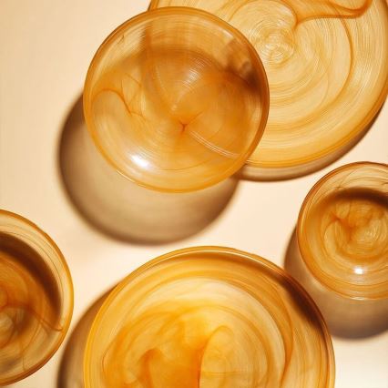 Столовый набор из 18 предметов, оранжевый/стекло