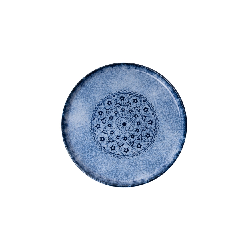 Столовый набор из 27 предметов, синий, фарфор