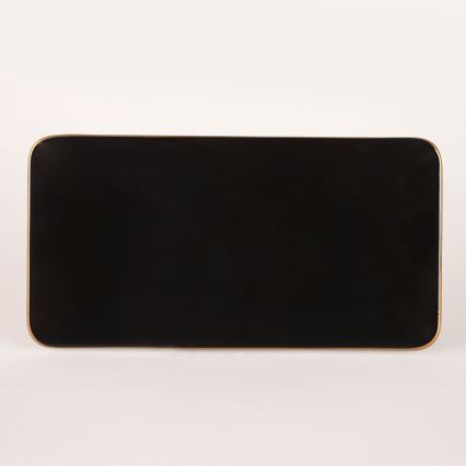 Столовый набор из 44 предметов, чёрный/золотой/керамика