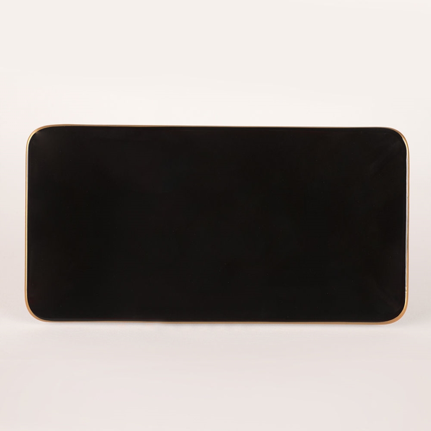 Столовый набор из 44 предметов, чёрный/золотой/керамика