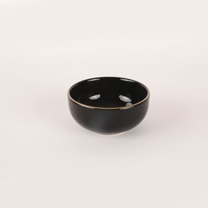 Столовый набор из 44 предметов, чёрный/золотой/керамика