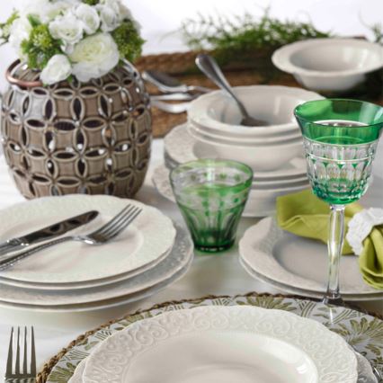 Столовый сервиз, 24 предмета, белый/фарфор