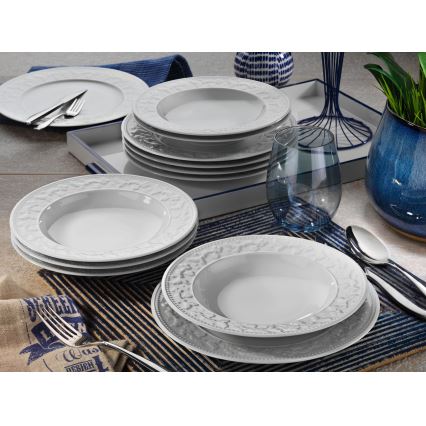 Столовый сервиз 24 предмета, белый, фарфор