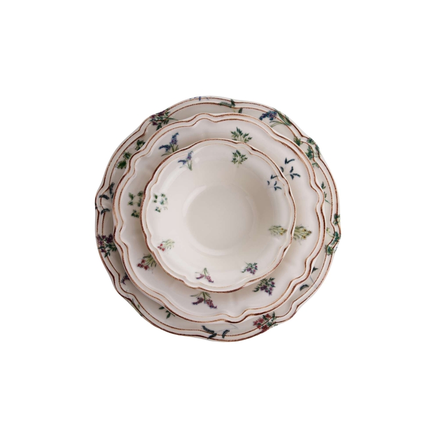 Столовый сервиз, 24 предмета, разноцветный, фарфор