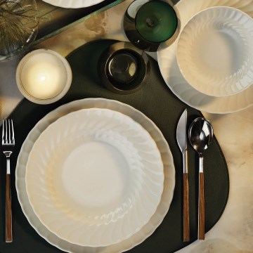 Столовый сервиз 24 шт. белый/фарфор