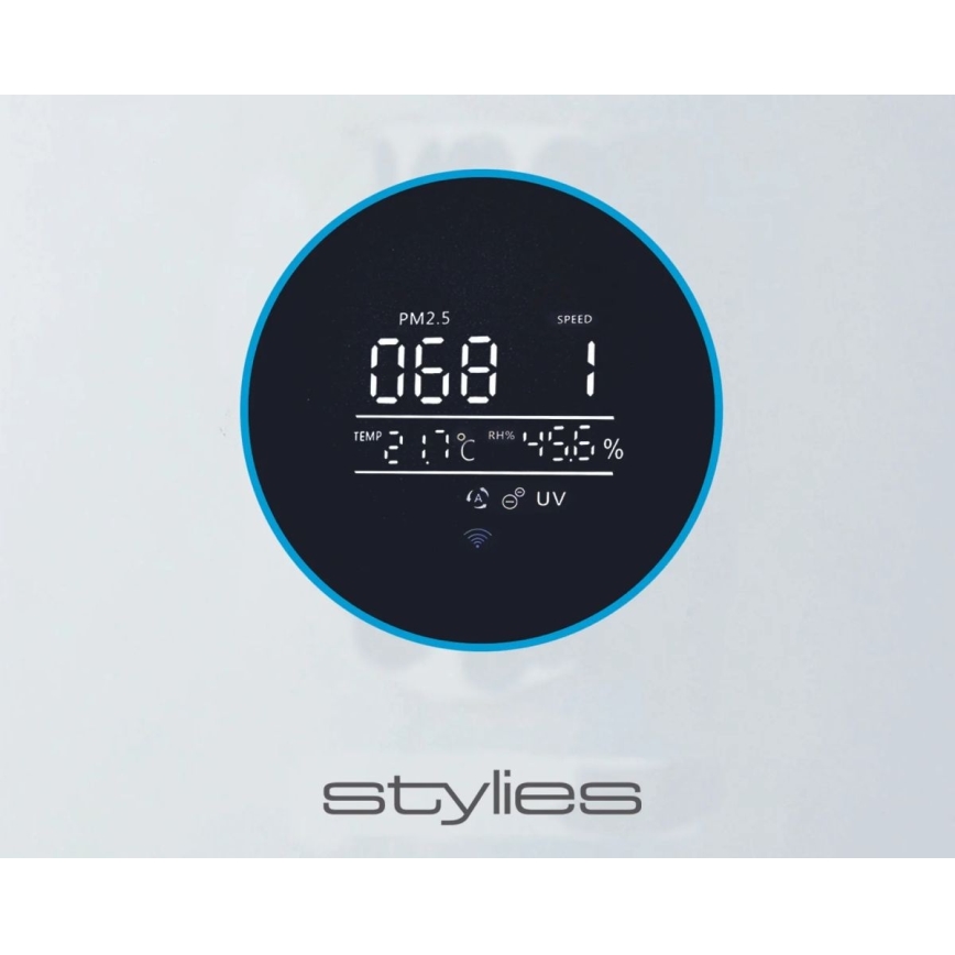 Stylies - Очищувач повітря зі зволожувачем ALPHA 68W/230V Wi-Fi білий