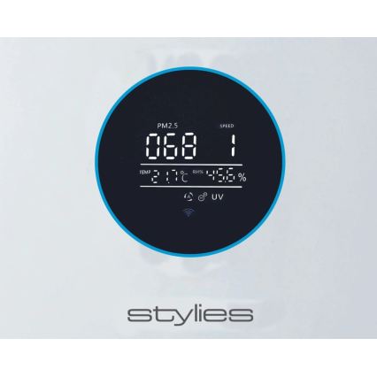 Stylies - Очиститель воздуха ALPHA с увлажнителем и лампой UV-C, 68W/230V, Wi-Fi, белый