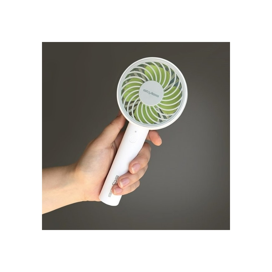Stylies - Перезаряжаемый ручной вентилятор LACERTA 4W/5V 2500 mAh белый