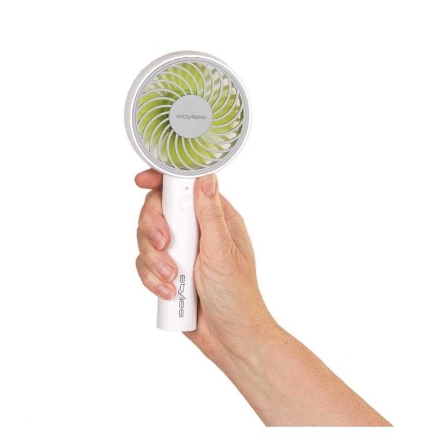 Stylies - Перезаряжаемый ручной вентилятор LACERTA 4W/5V 2500 mAh белый