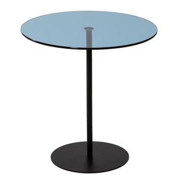 Столик CHILL 50x50 см черный/синий