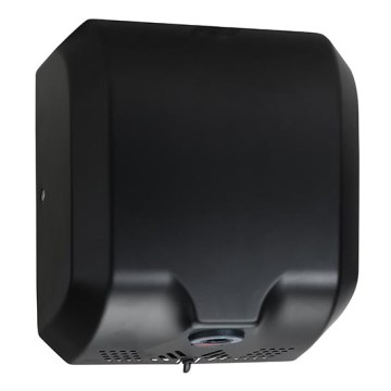 Сушарка для рук 29,5x32 см, нержавіюча сталь/чорна