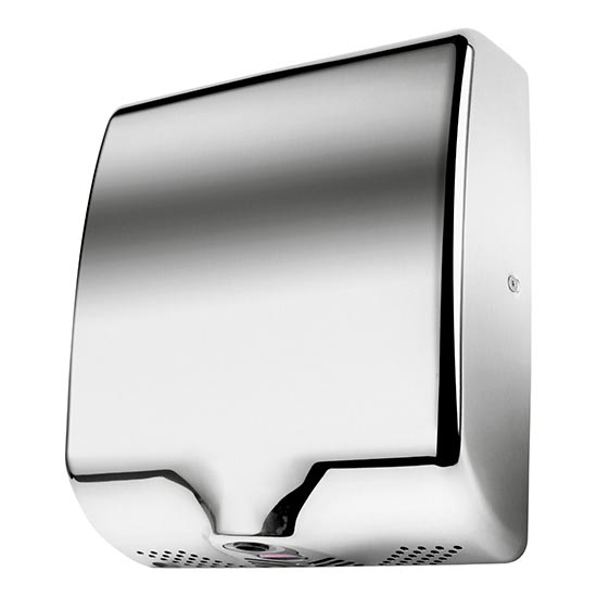 Сушарка для рук 29x32,5 см із нержавіючої сталі, срібляста