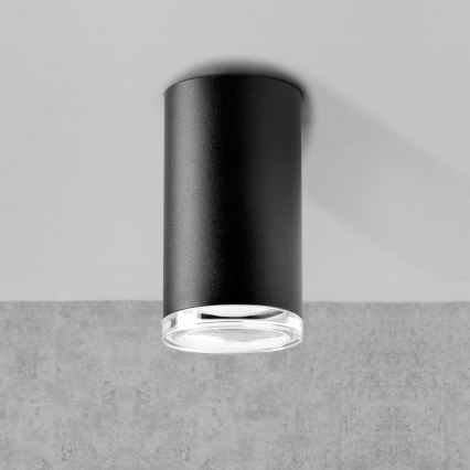 Светильник для ванної LED RGBW з можливістю регулювання яскравості TURYN 1xGU10/6,5W/230V 2700-6500K Wi-Fi IP44 чорний
