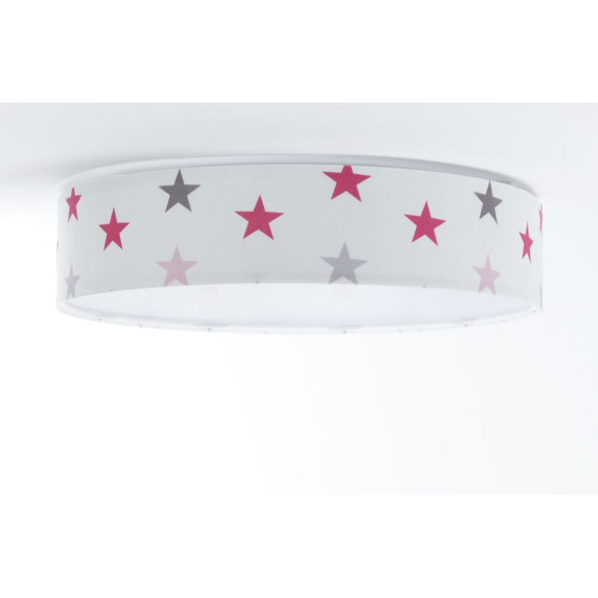 Светодиодный регулируемый детский потолочный светильник SMART GALAXY KIDS LED/24W/230V 3000-6500K звездочки белый/розовый/серый + пульт дистанционного управления