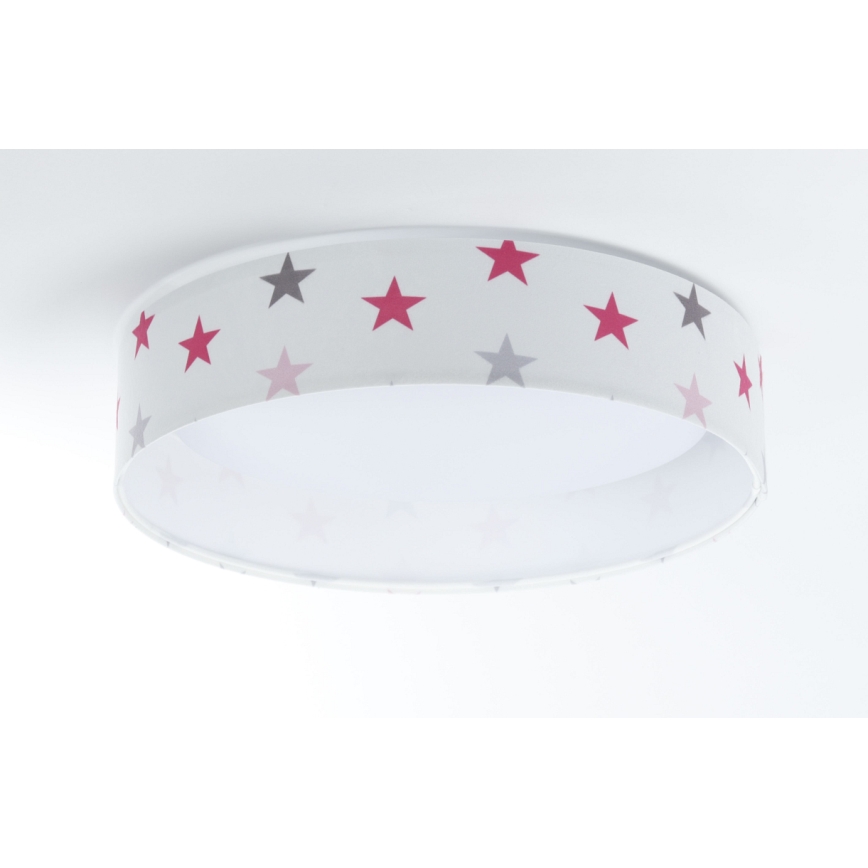 Светодиодный регулируемый детский потолочный светильник SMART GALAXY KIDS LED/24W/230V 3000-6500K звездочки белый/розовый/серый + пульт дистанционного управления