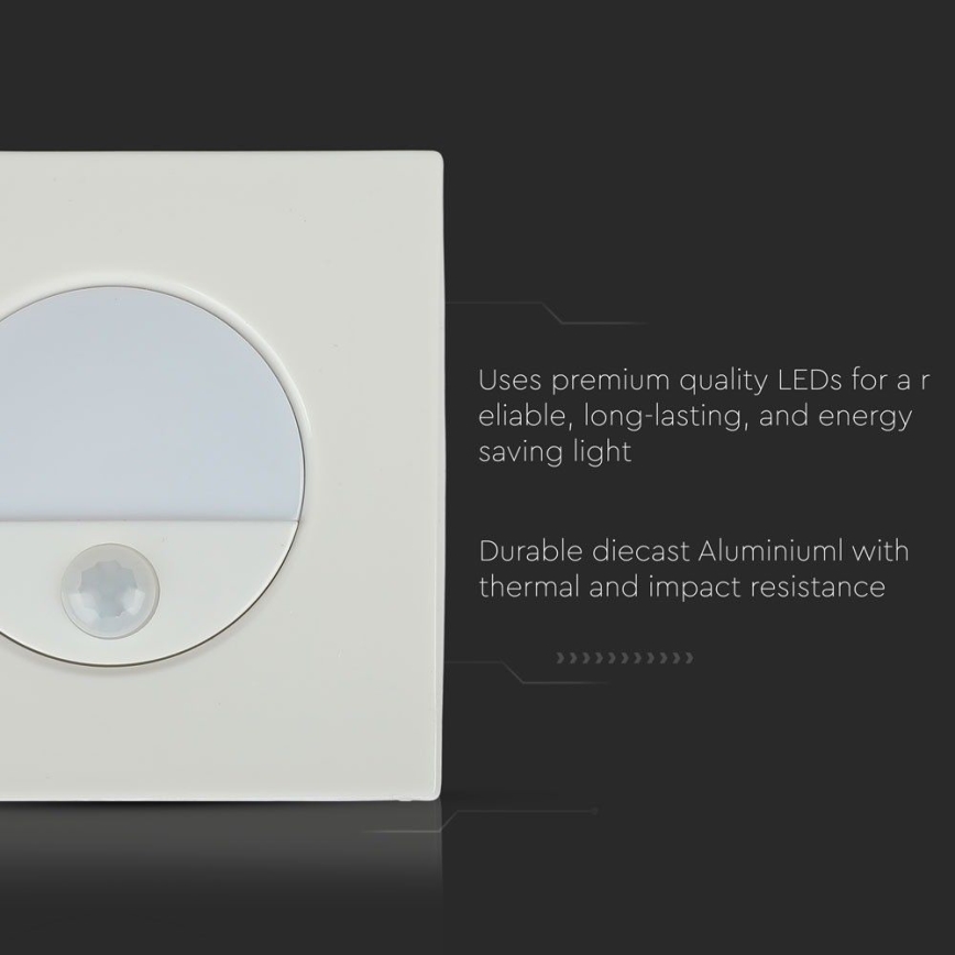 Светильник для лестницы с LED и датчиком движения LED/3W/230V 4000K белый