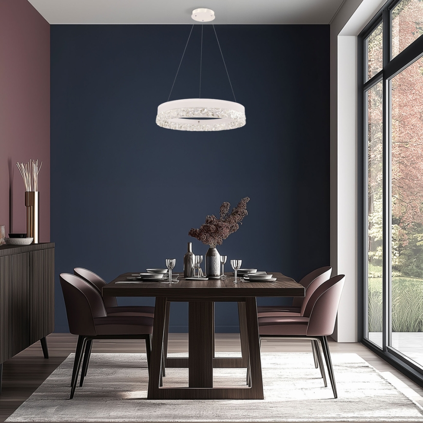 Светильник LED на підвісі FROZI LED/32W/230V діаметром 50 см білий