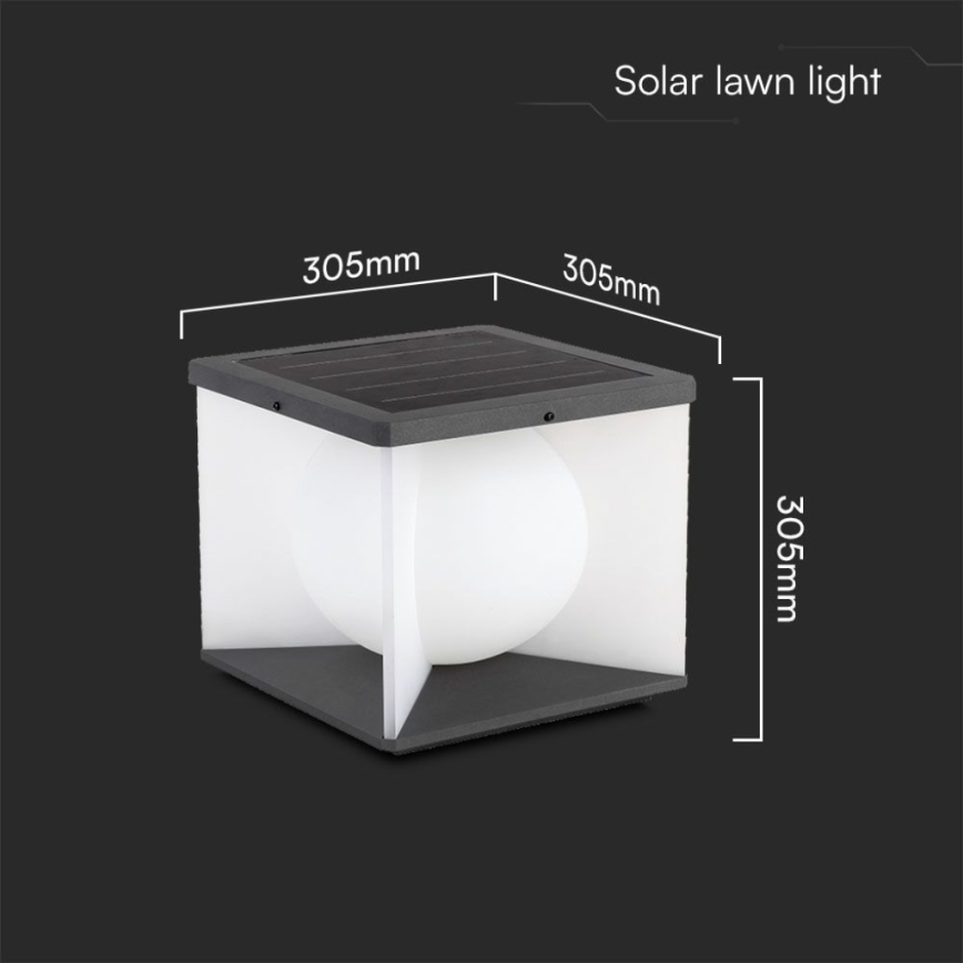 Светодиодный регулируемый солнечный настенный светильник LED/8W/3,7V IP65 3000K 5200 мАч + дистанционное управление