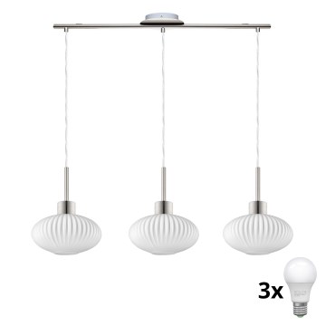 Светильник LED на тросе HARMA 3xE27/60W/230V матовый хром/белый